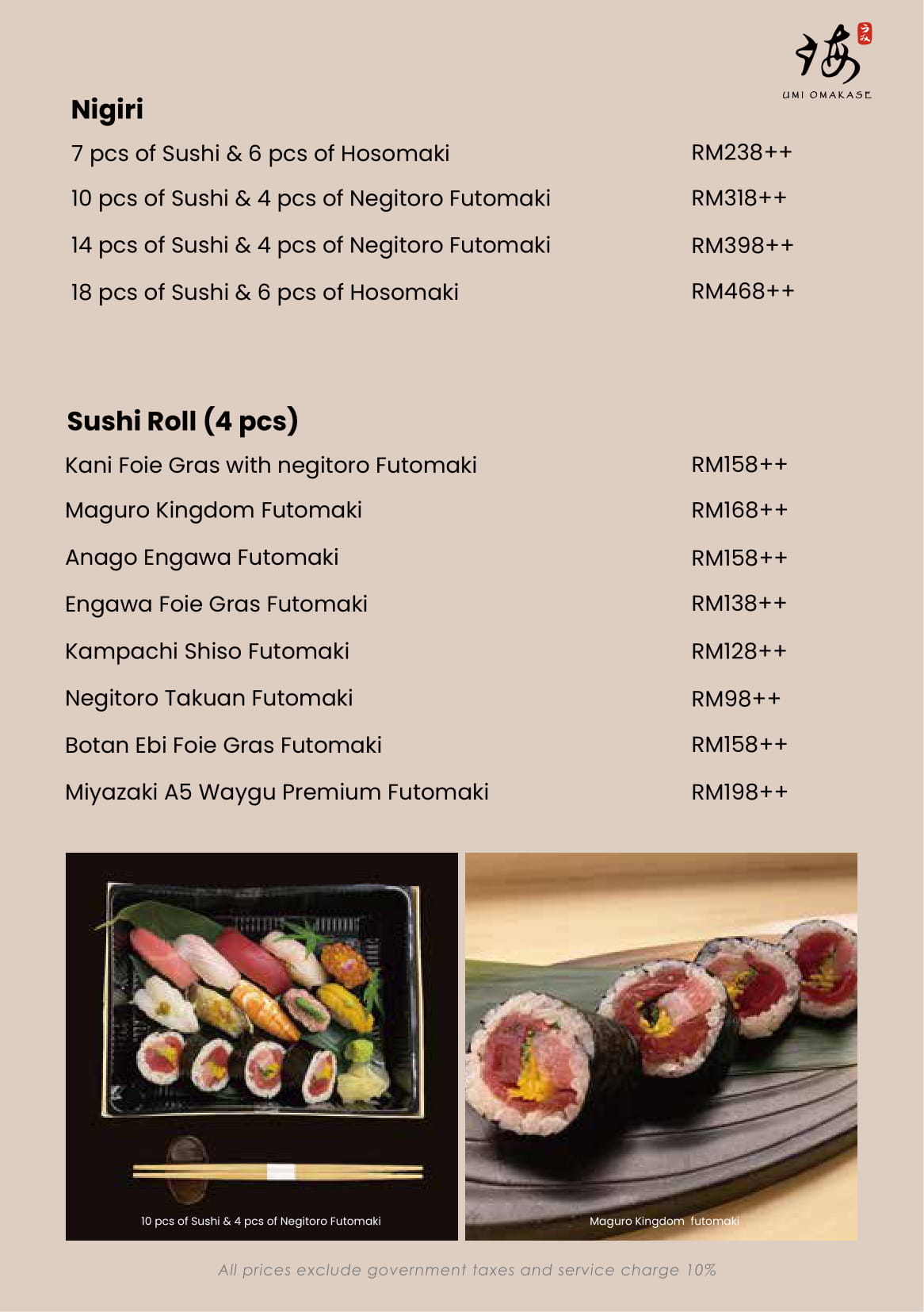 Umi Omakase – Omakase Kuala Lumpur (KL), Selangor, Malaysia :: Menu